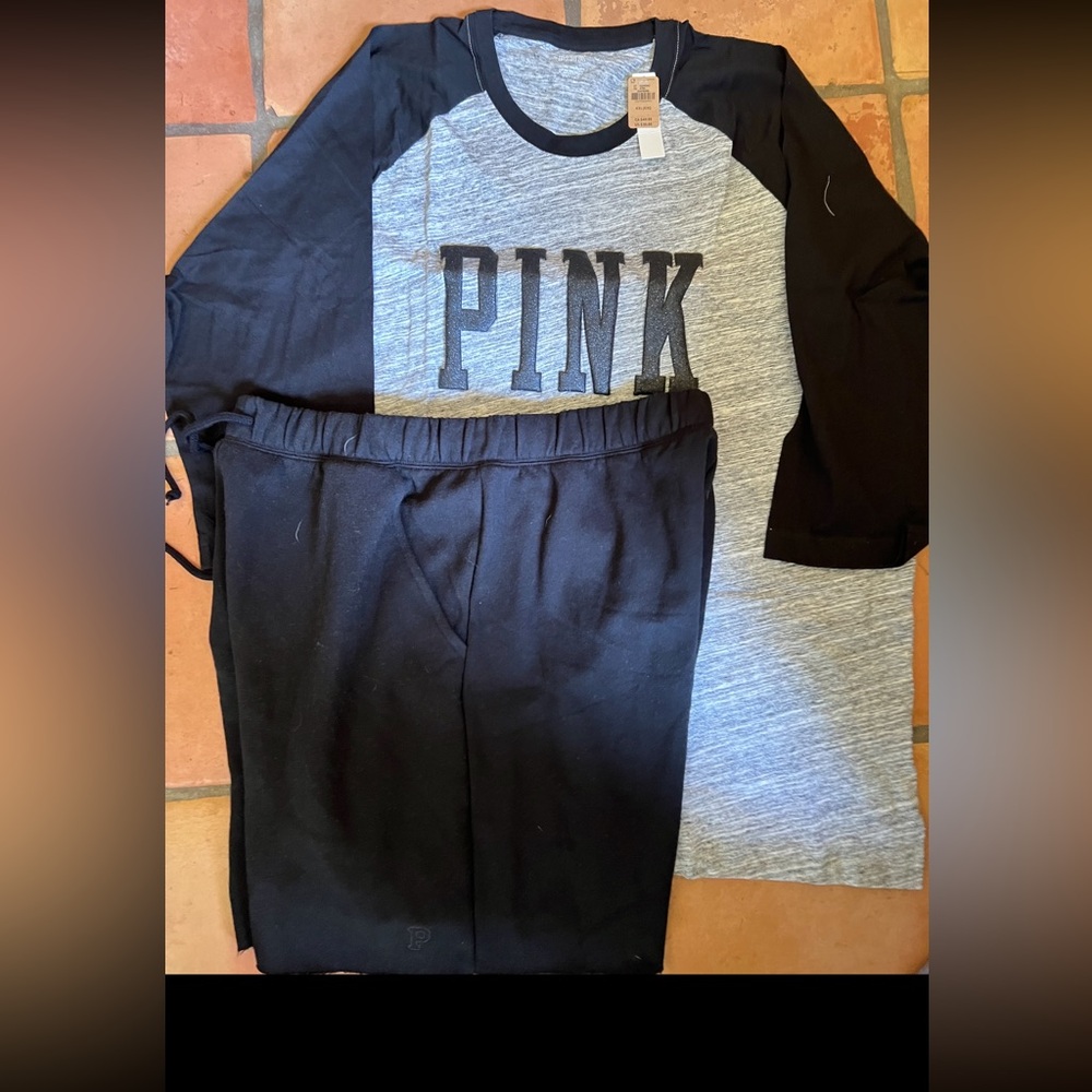 Vs pink dad shorts black XL campus 3/4 sleeve tee heather white tiger shine XXL